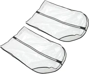 Vaguelly 2pcs Garment Storage Bags for Closet Covers for Hanging Clothes Non Woven Material Reusable Scratch for Coats and Suits