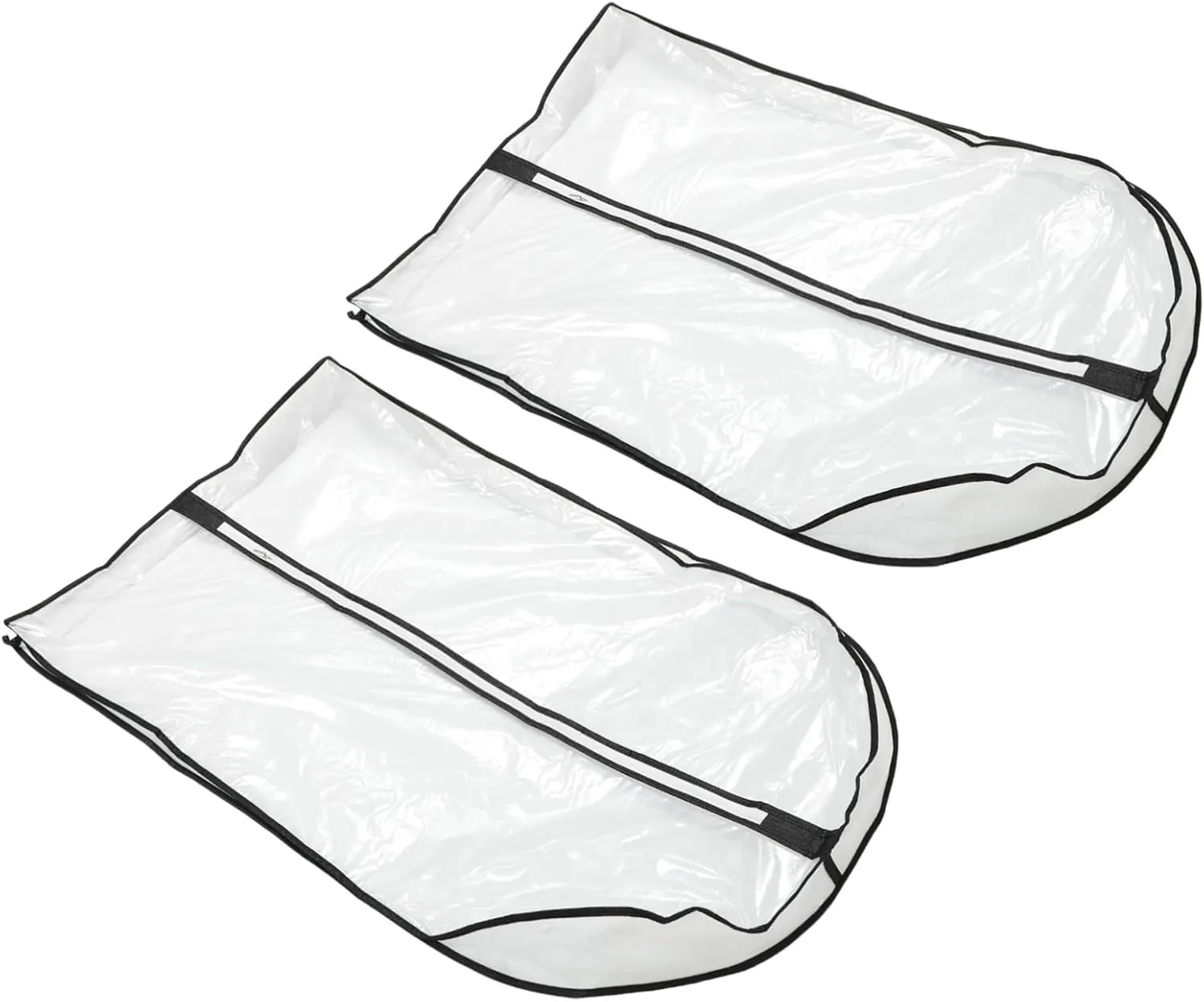 Vaguelly 2pcs Garment Storage Bags for Closet Covers for Hanging Clothes Non Woven Material Reusable Scratch for Coats and Suits