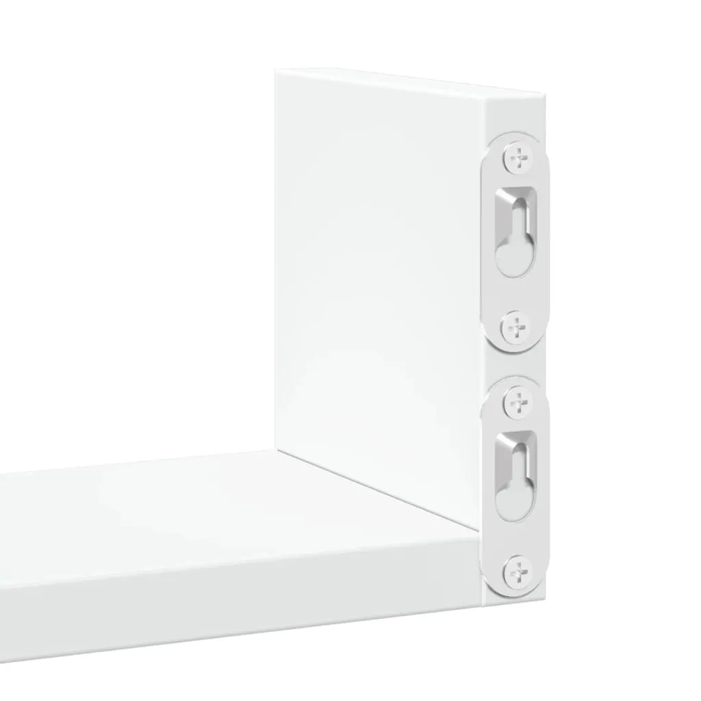 Wall Shelf 3 pcs White Engineered Wood