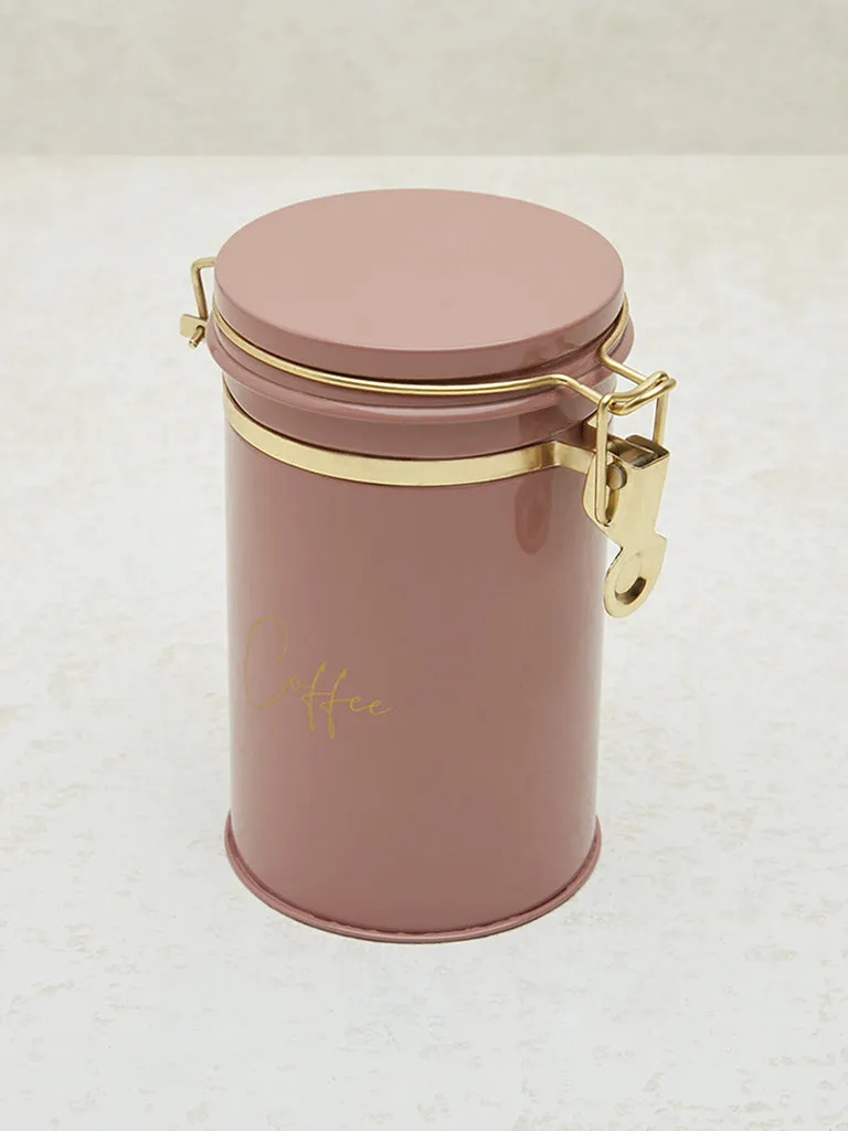Westside Home Pink Text Design Coffee Jar