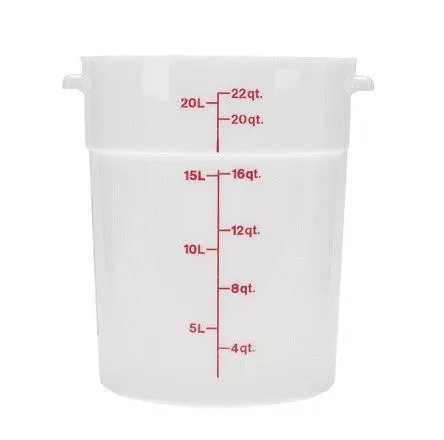Winco PPRC-22W 22 Qt. White Food Storage Container