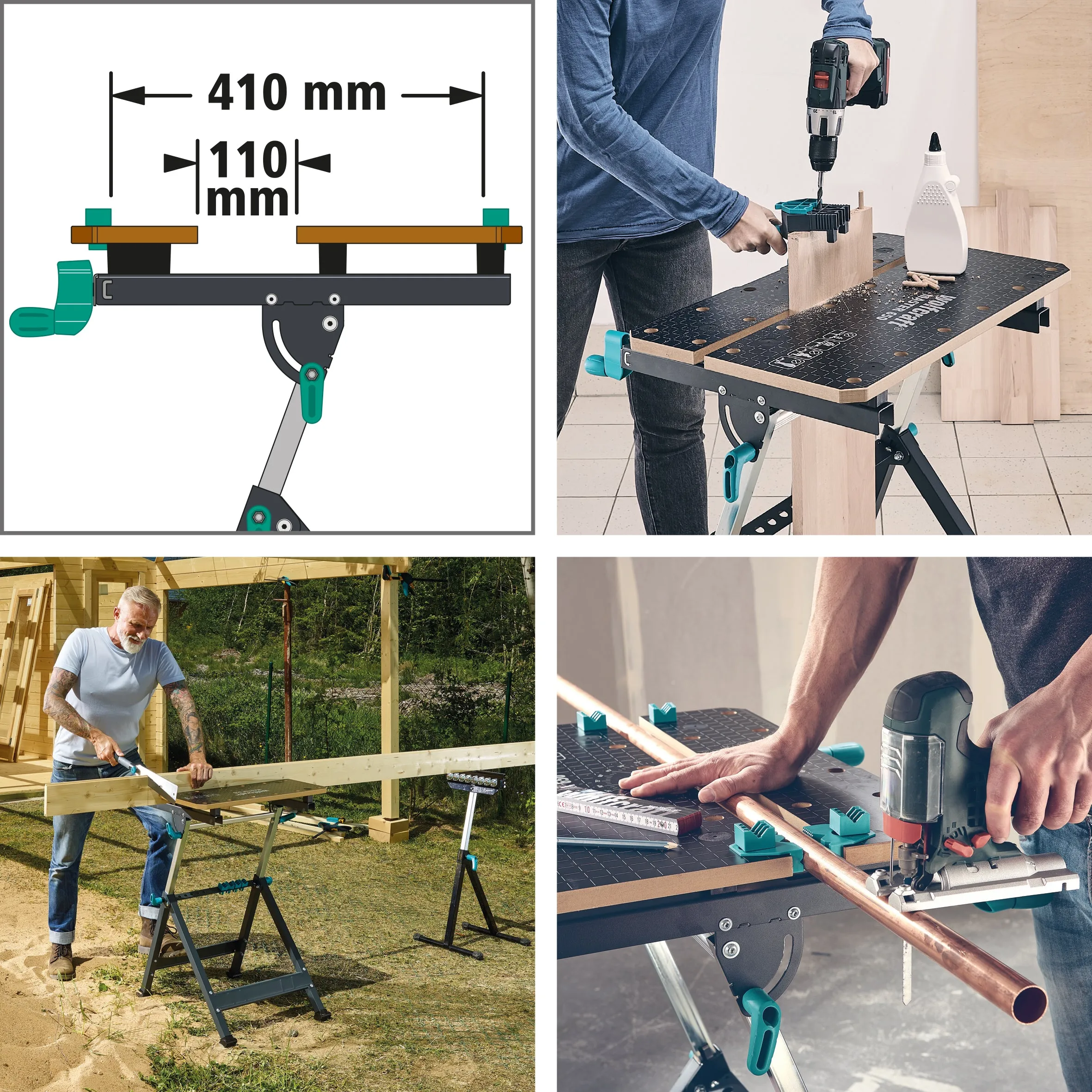 Wolfcraft MASTER 650 ERGO Clamping and Working Table 6870000