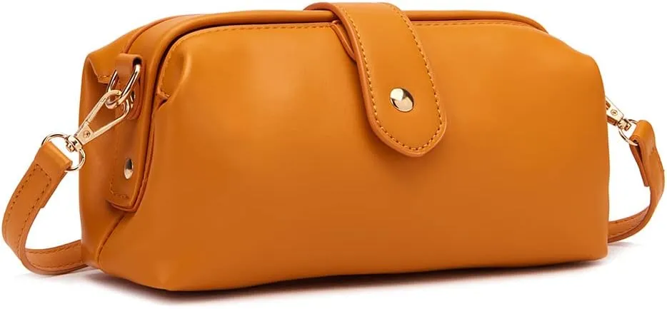 Women Retro Handbag Leather Handbag Fashion Crossbody Bags Premium Purse Barrel Bags Handle Work Totes