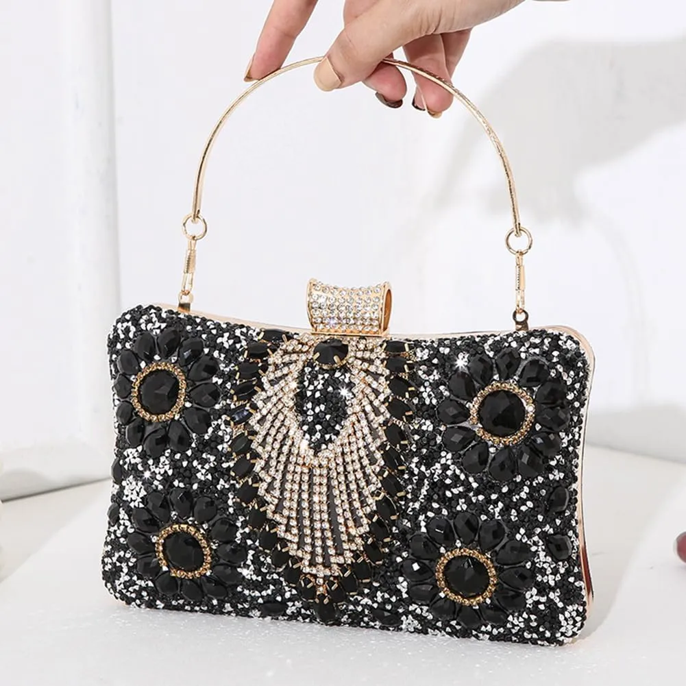 Women Shoulder Bag Rhinestones Shinny Crossbody Bag Glitter Evening Bags for Parties Wedding Clubs
