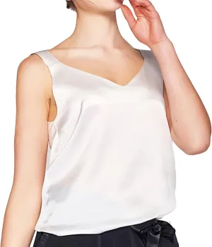 Women Silk Camisole Spring Summer Simple Sleeveless Loose Casual Holiday Party Vest