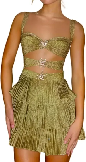 Women Y2k Starfish Mini Dress Sleeveless Sequin Bodycon Short Dress Sexy Sparkly Ruffle Hem Beach Party Dresses