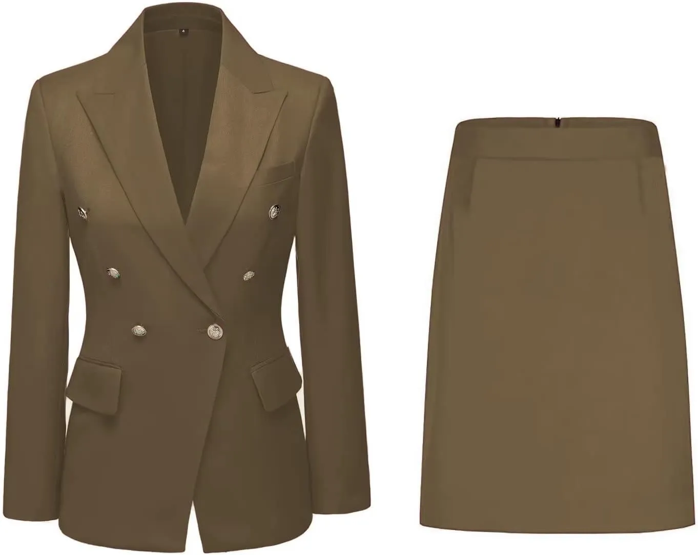 Women's 2 Piece Skirt Suit Set Business Office Lady Suits Blazer and Skirt