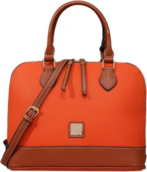 Womens Trendy Vegan Leather Handnag Purse Large Shell Tote Crossbody Bag Working Shoulder Bag Top Handle Satchels