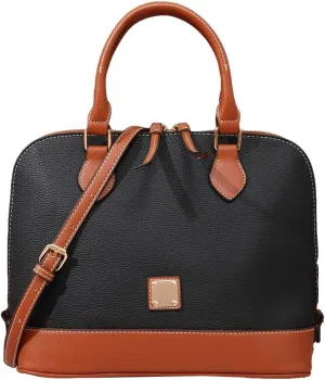 Womens Trendy Vegan Leather Handnag Purse Large Shell Tote Crossbody Bag Working Shoulder Bag Top Handle Satchels