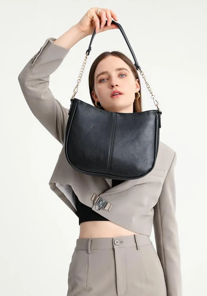 Women's Vegan Leather Shoulder Bag Fashion Crossbody Bag Wallet Totes Trendy Handbag Underarm Purse Satchel