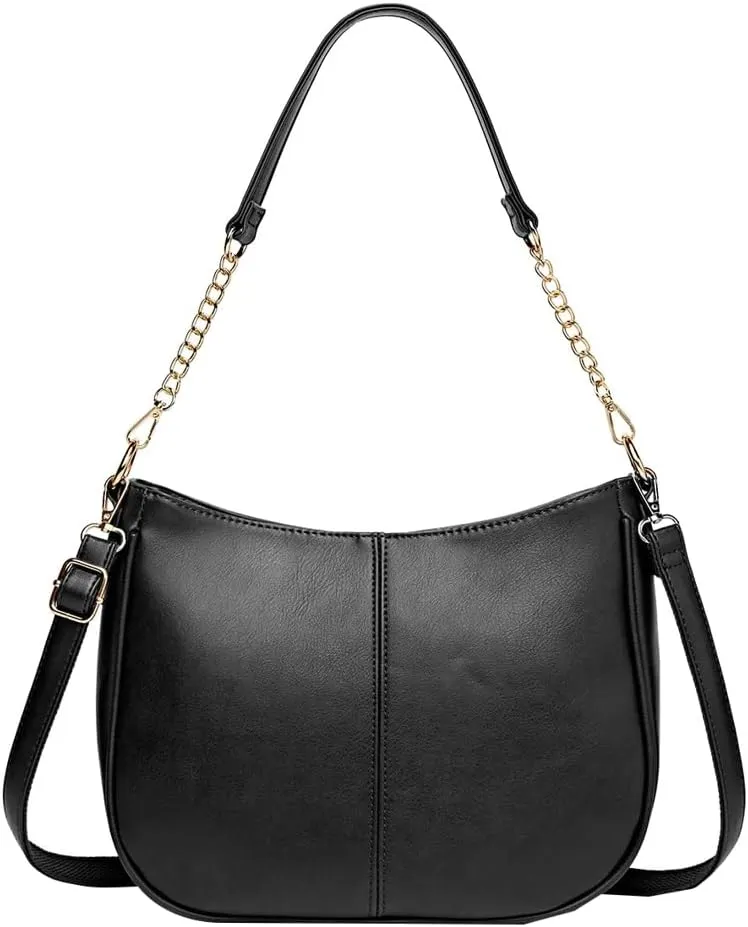 Women's Vegan Leather Shoulder Bag Fashion Crossbody Bag Wallet Totes Trendy Handbag Underarm Purse Satchel