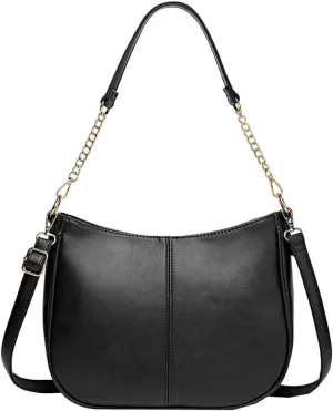Women's Vegan Leather Shoulder Bag Fashion Crossbody Bag Wallet Totes Trendy Handbag Underarm Purse Satchel