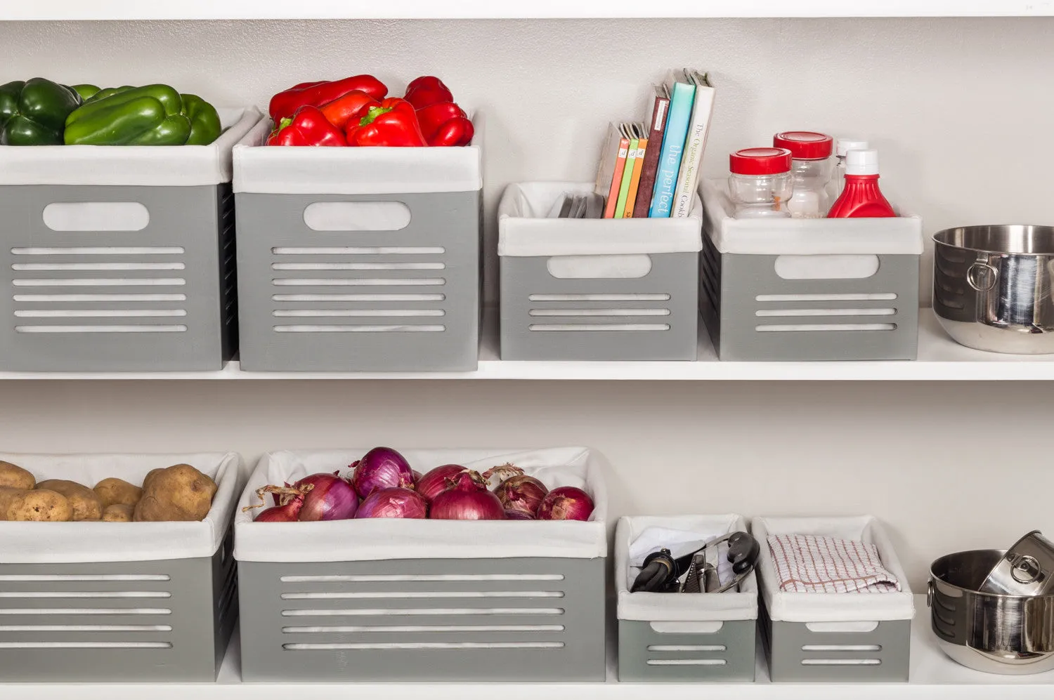Wooden Gray Storage Bins - Extra Small  (Wholesale)