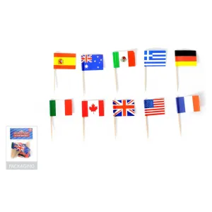 World Flags Toothpicks 50 Pack
