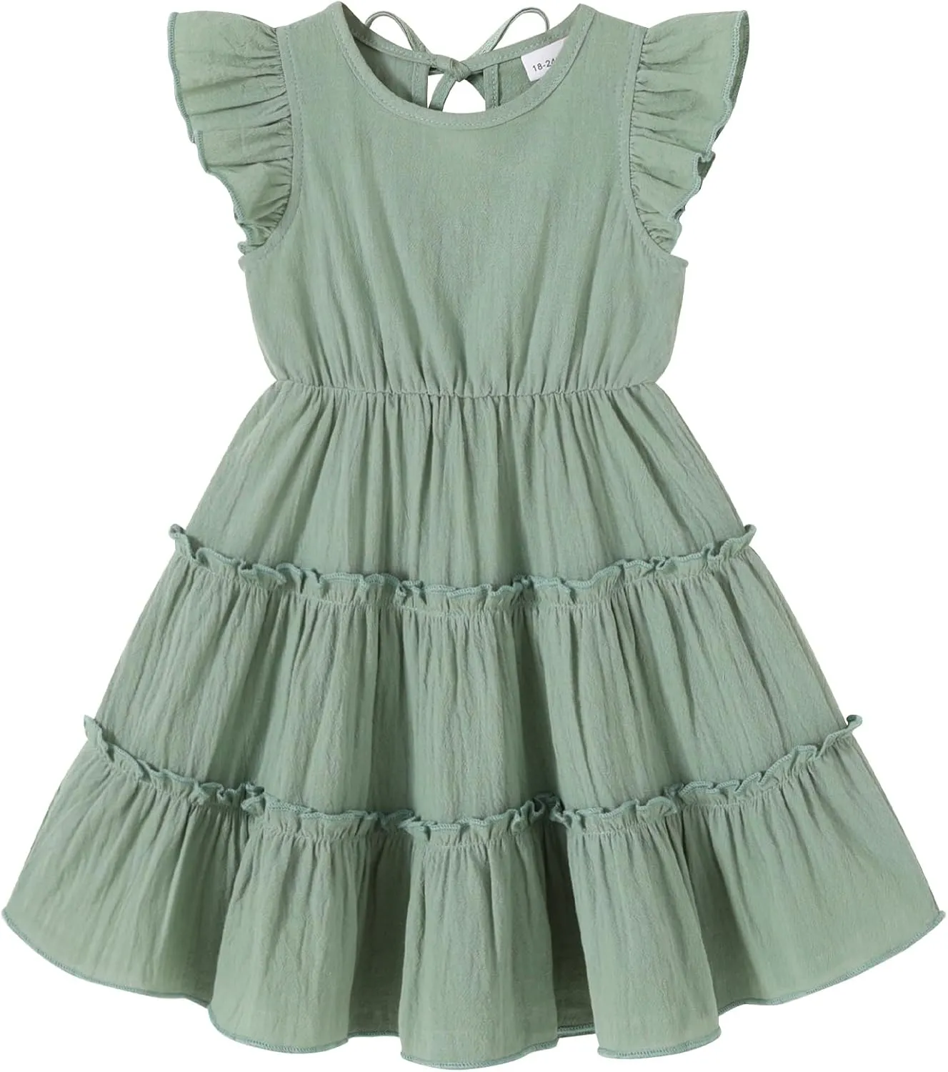 YOUNGER TREE Toddler Dress Baby Girl Summer Clothes Ruffle Sleeve Smock Beach Boho Dresses Sundress