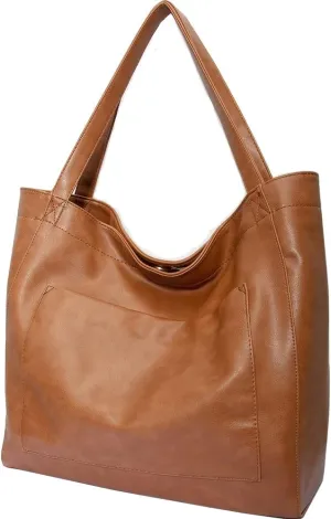 ZiMing Large Tote Bags Oversize Shoulder Bags Oil Wax Leather Handbags for Women Vintage Laptop Totes Weekender Bags